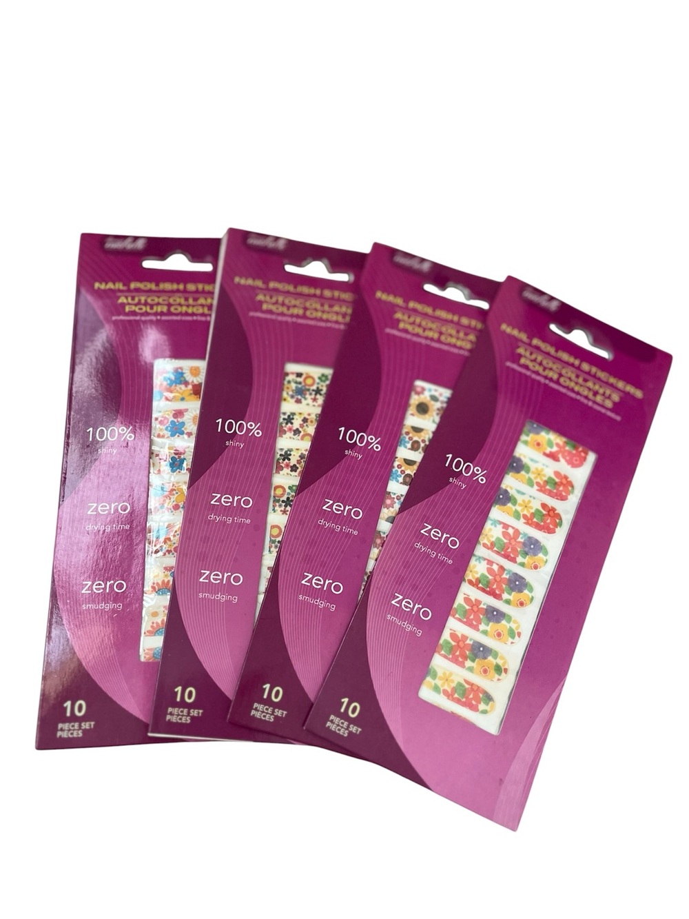 Donna Michelle Salon Basics Nail Polish Stickers Nail Art Decal Ditsy Floral 4pk